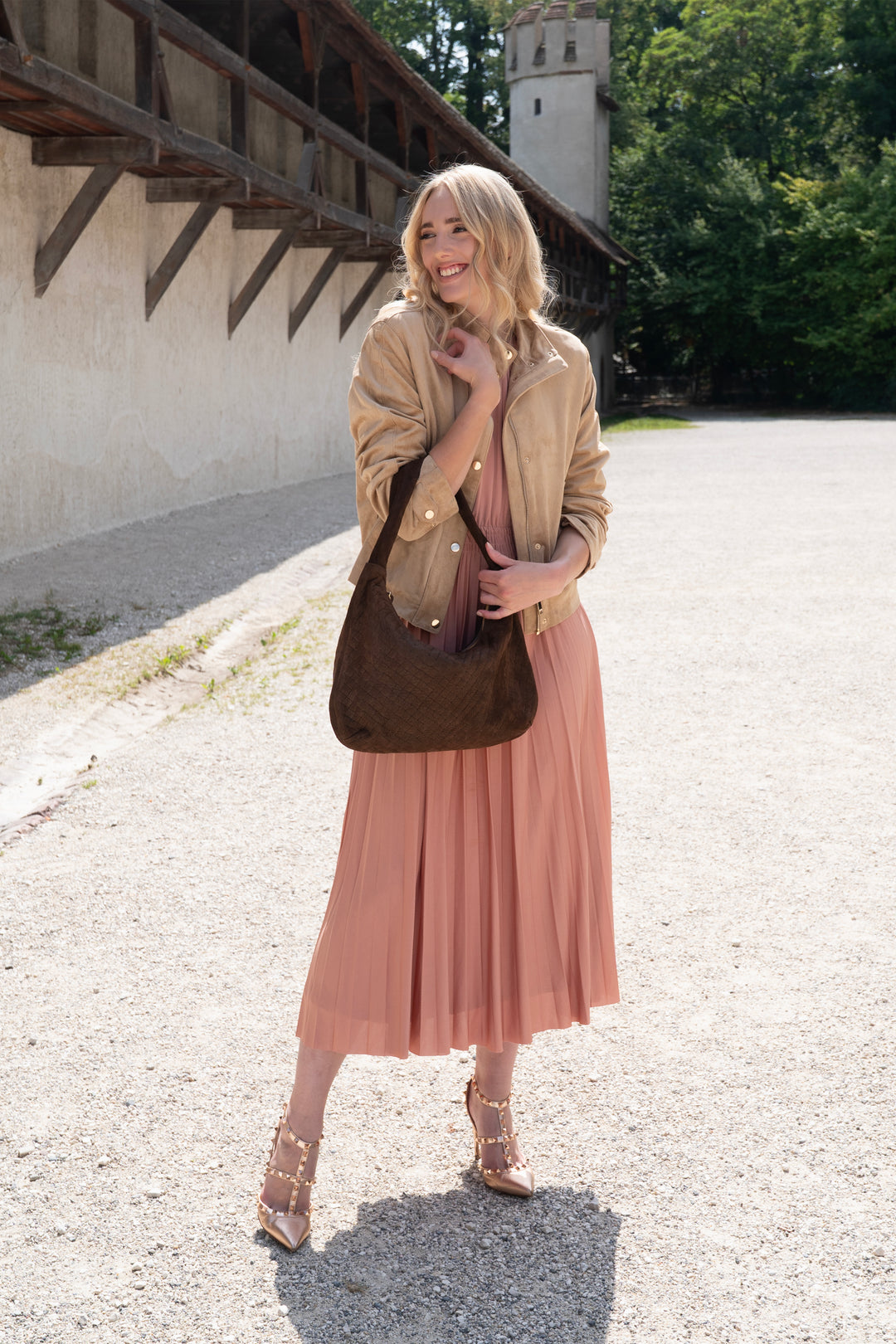 Chiara Ledertasche Wildleder Espresso