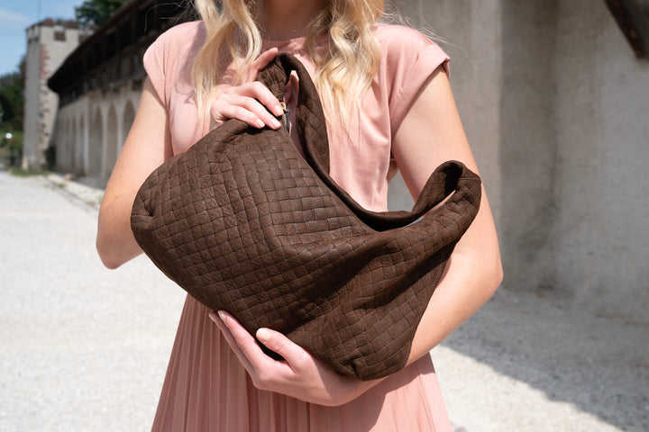 Chiara Ledertasche Wildleder Espresso