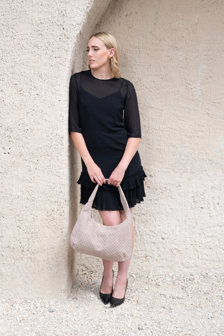 Chiara Ledertasche Wildleder Malva