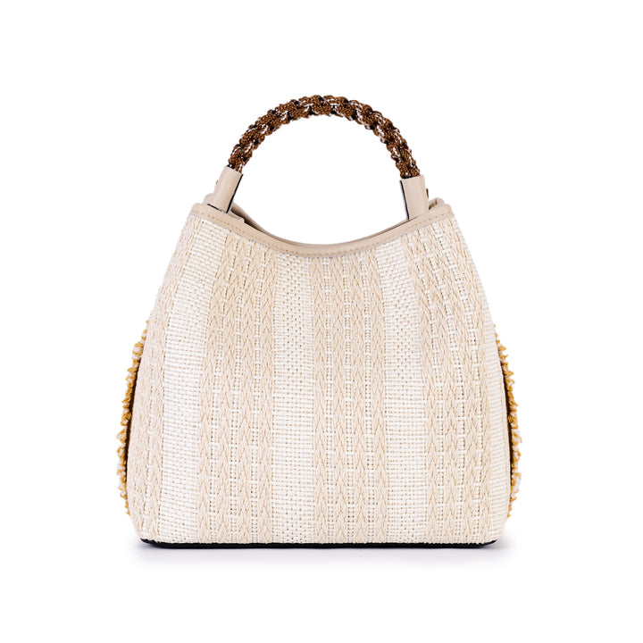 Coral Posh Raffia Handtasche