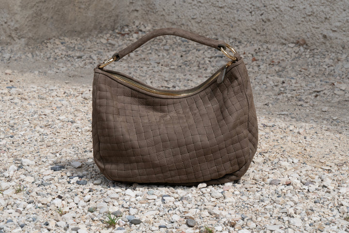 Elin crossbody bag made from recycled vegan material in espresso