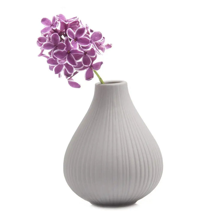 Frost Matte Biskuitknospen-Blumenvase Soft Grey