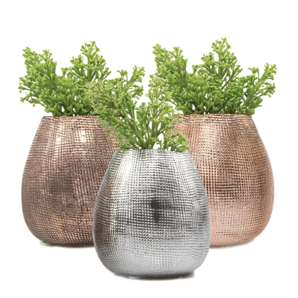 Mesh Vase in antikem Rosegold