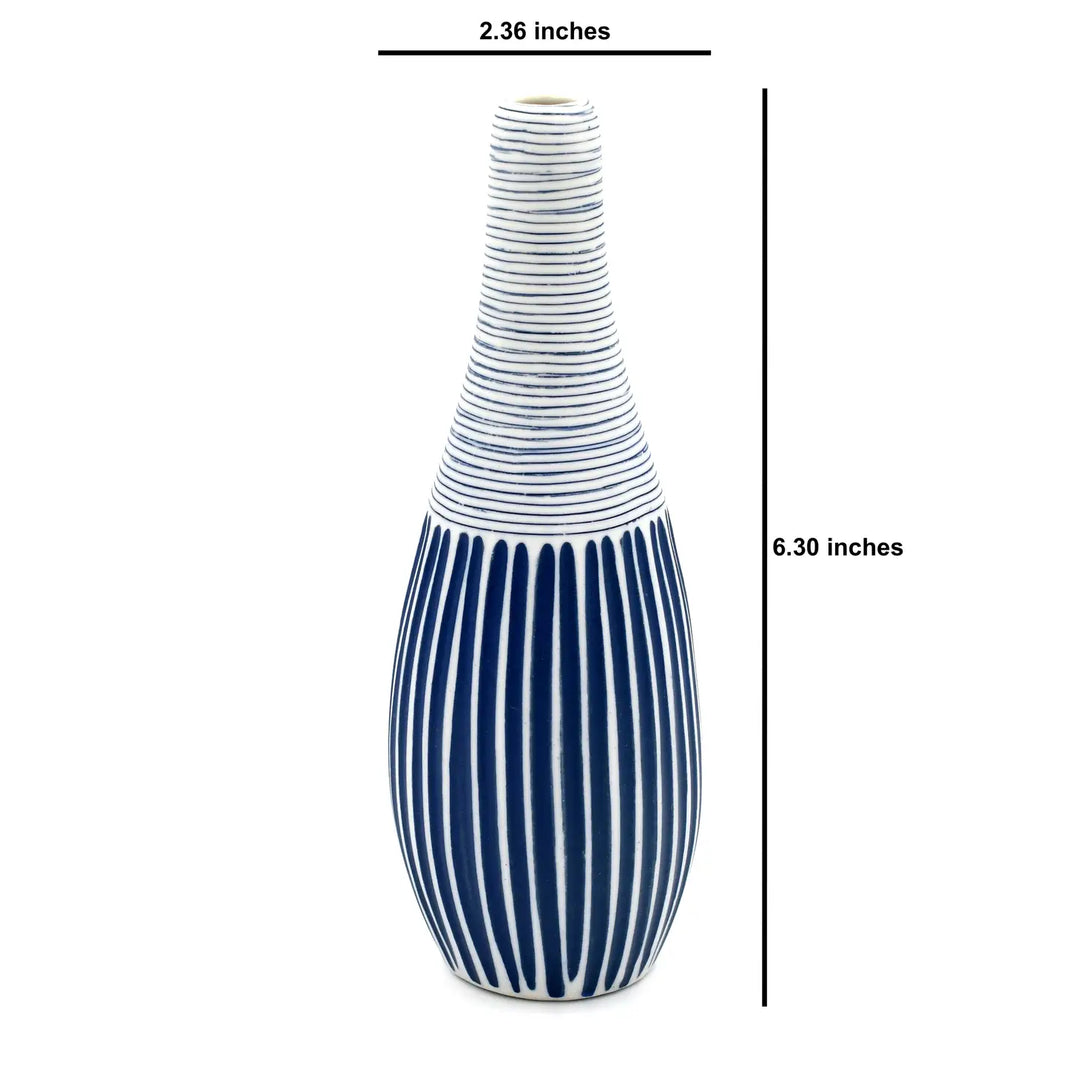 Modo Blue Knospenvase aus Porzellankeramik
