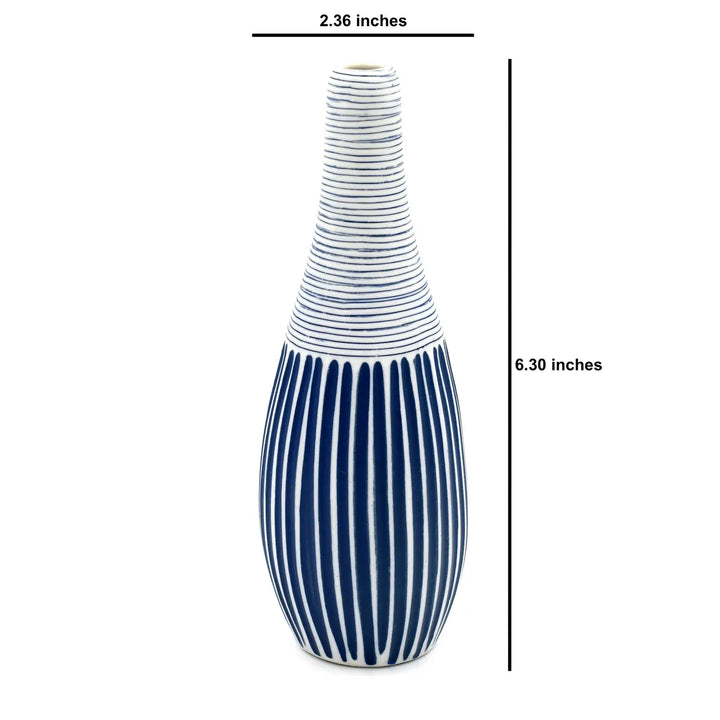 Modo Blue Knospenvase aus Porzellankeramik
