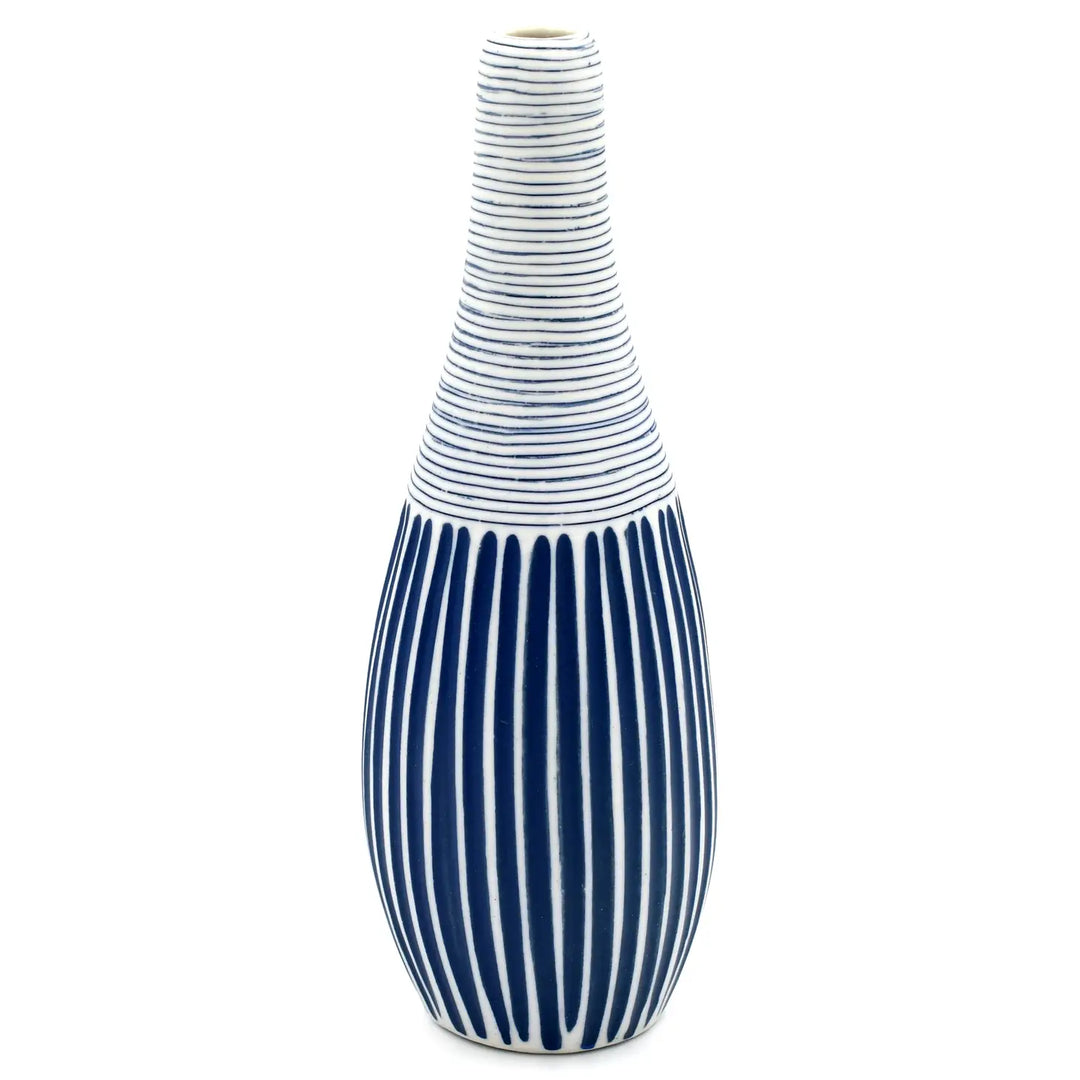 Modo Blue Knospenvase aus Porzellankeramik