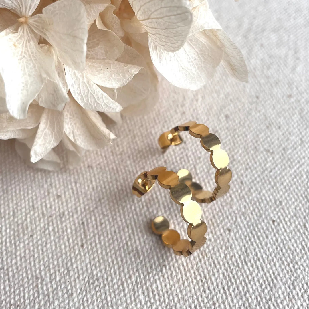 Stella 18k vergoldete Creolen