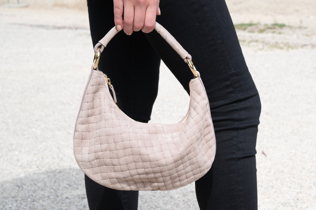 Mila kleine Wildledertasche Malva
