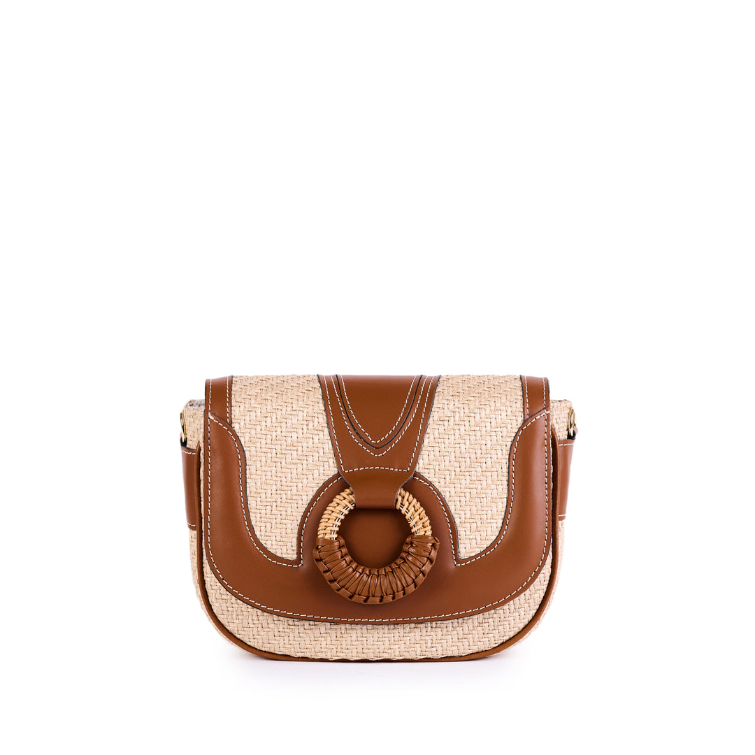 Olivia Rafia Crossbody Naturale