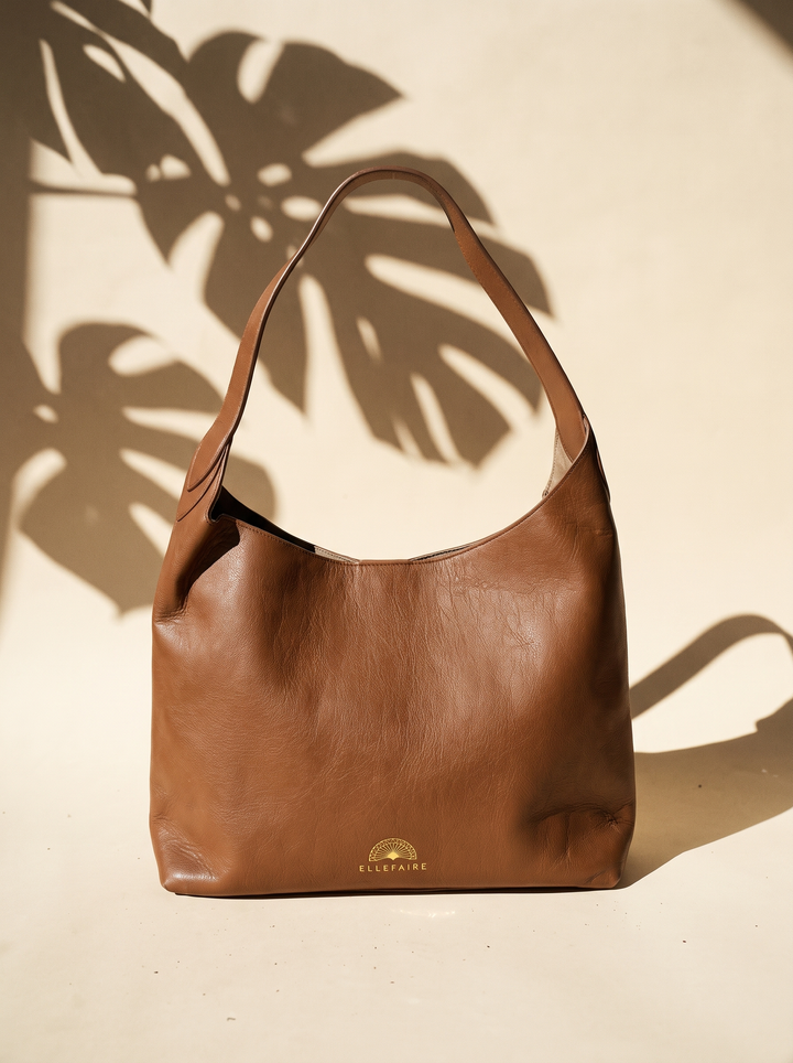 Roma Laptoptasche aus Leder Hellbraun