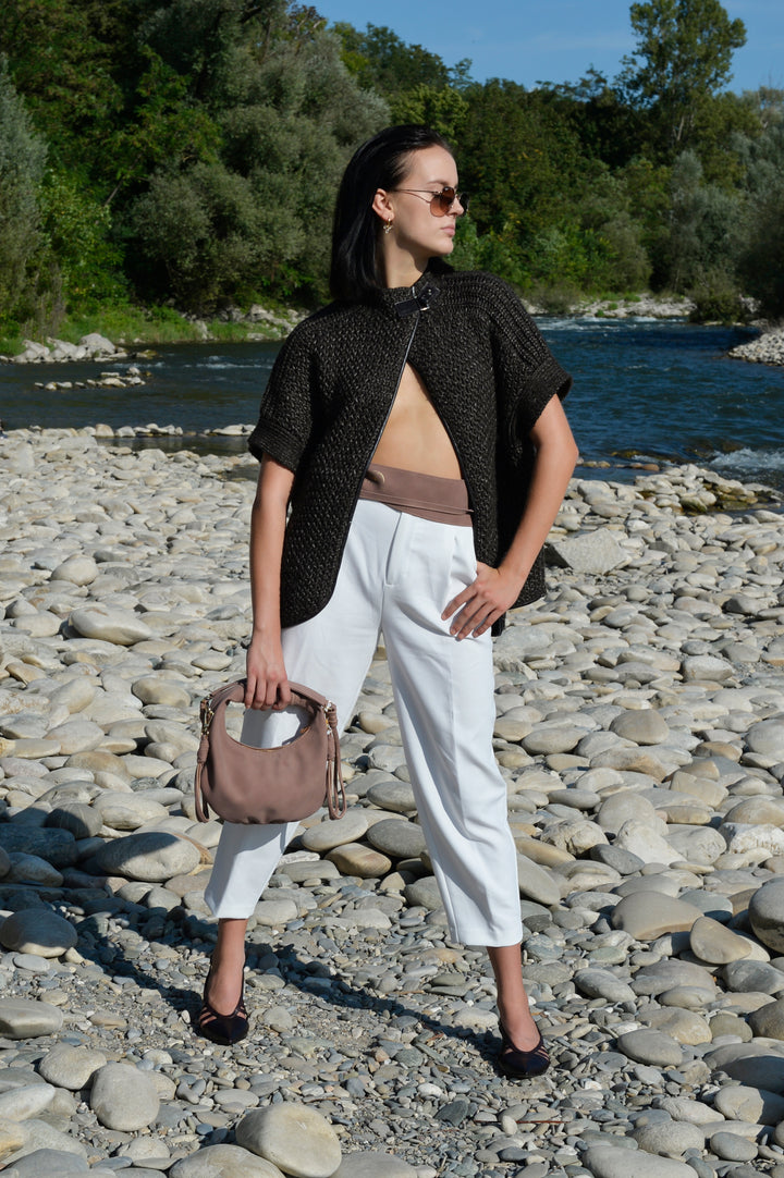 Maila Gürtel aus recyceltem veganem Material in Dark Rose Taupe