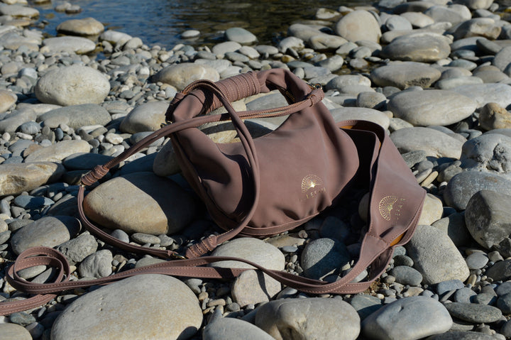 Maila Gürtel aus recyceltem veganem Material in Dark Rose Taupe