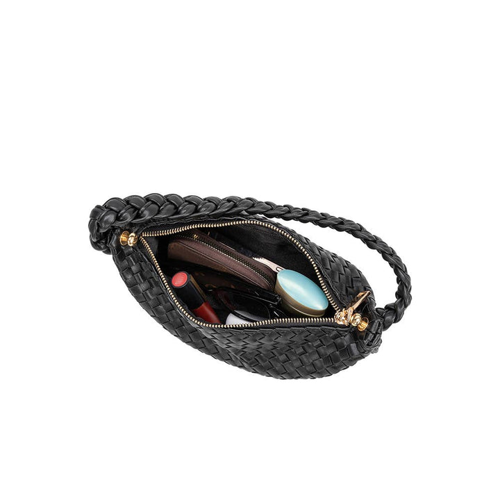 Melie Bianco Alma Black Henkeltasche aus recyceltem, veganem Material