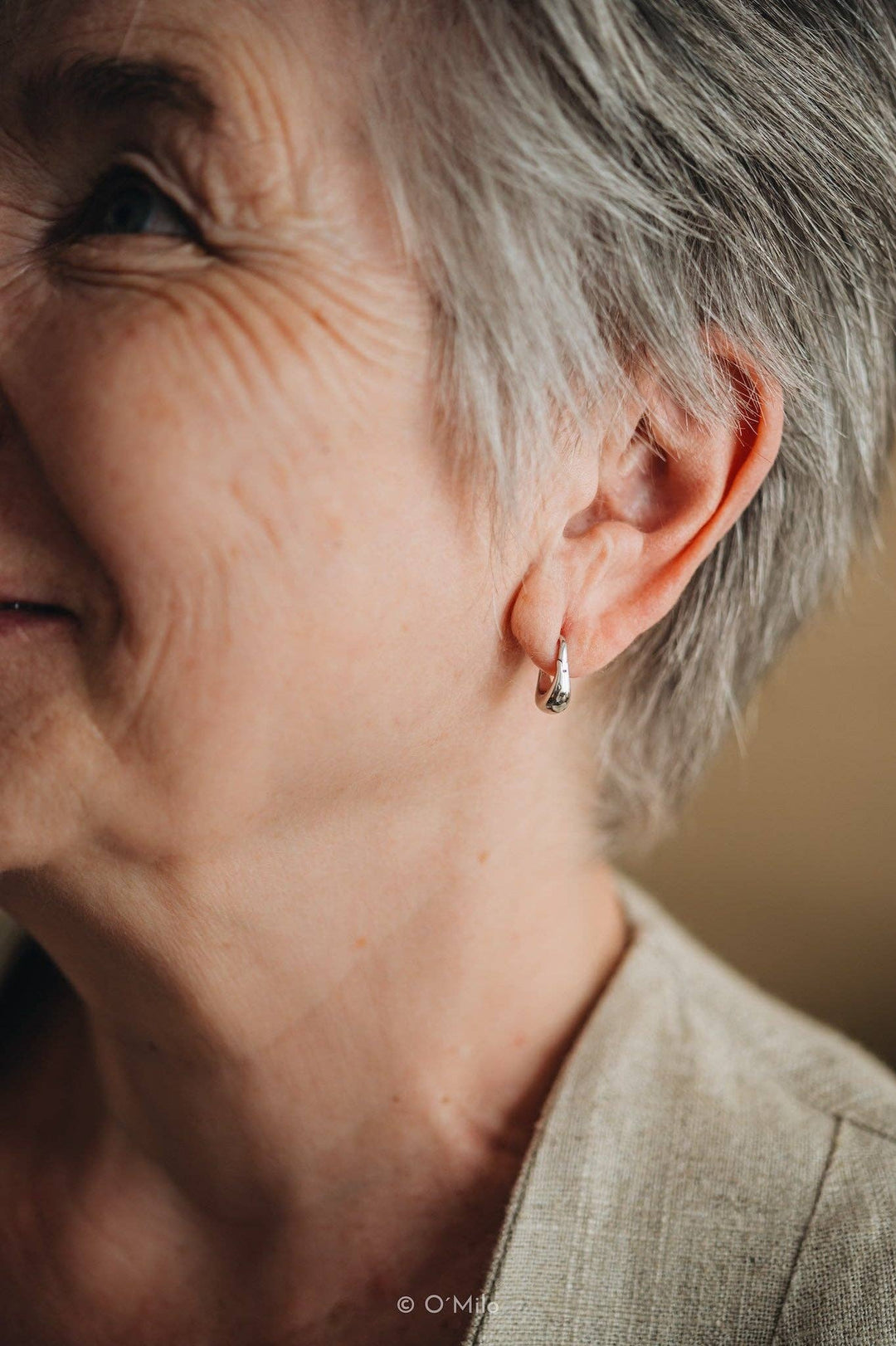 Regentropfen Creolen Delia Silber