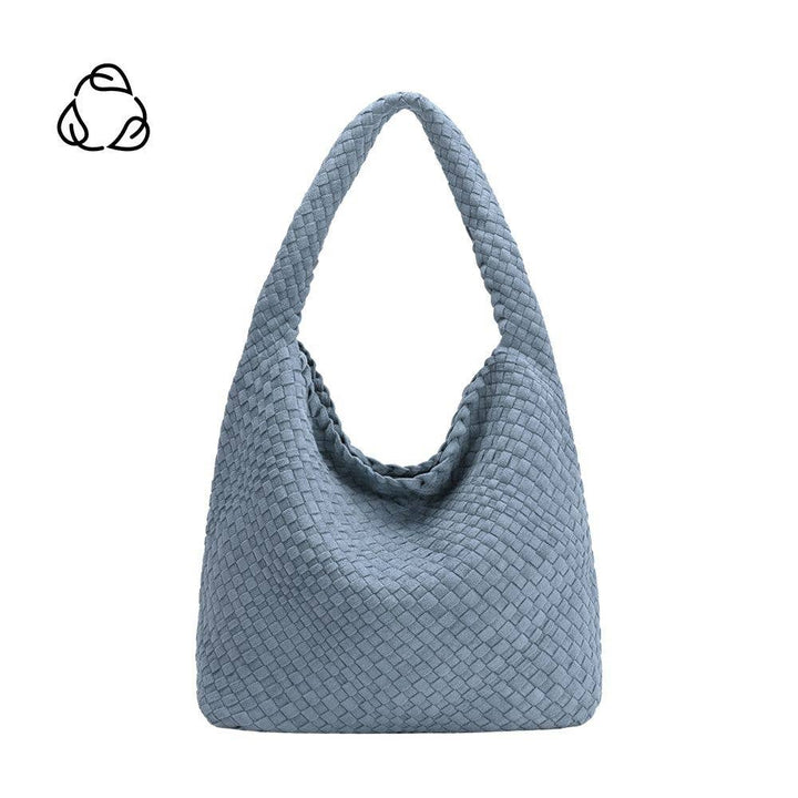 Melie Bianco Johanna große Schultertasche aus recyceltem veganem Wildlederimitat in Chambry