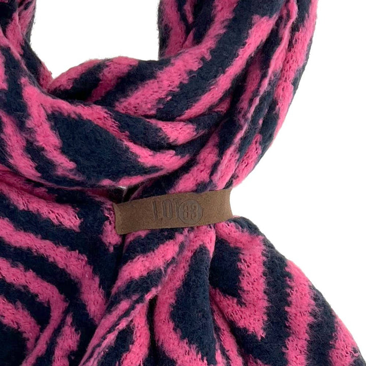 Schal Fem Arctic Navy - Rosa