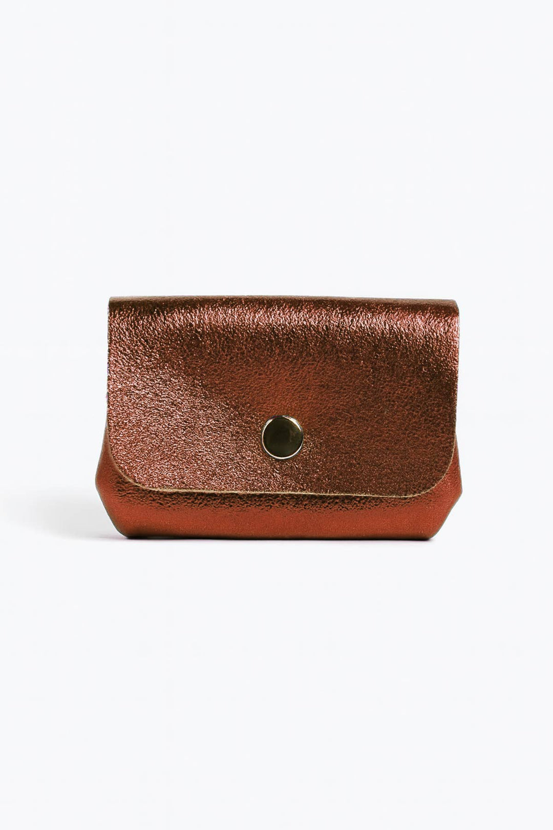 Leni small leather wallet bronze