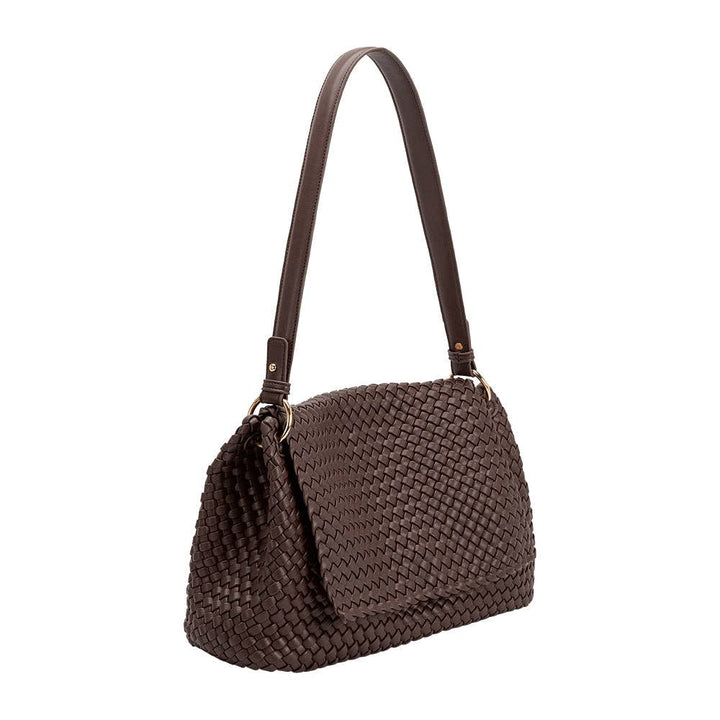 Melie Bianco Natalia Espresso recycelte vegane Schultertasche