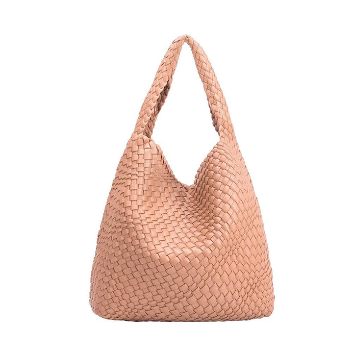 Melie Bianco Johanna große Schultertasche aus recyceltem veganem Material in Blush