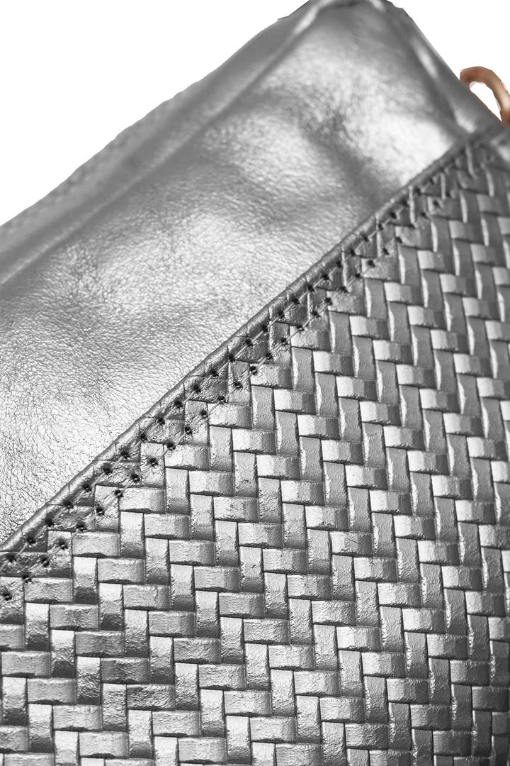 Tea Ledertasche Silber
