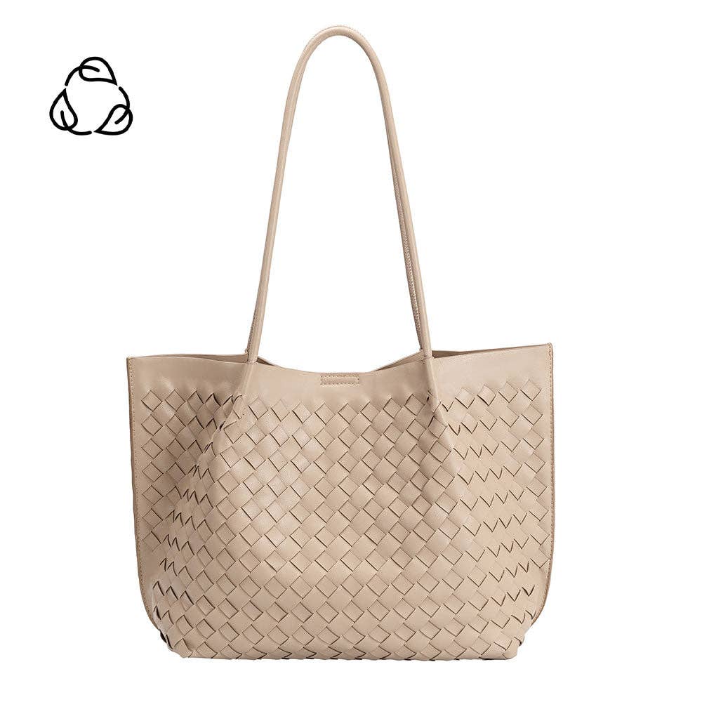 Melie Bianco Victoria Taupe recycelte vegane Tragetasche