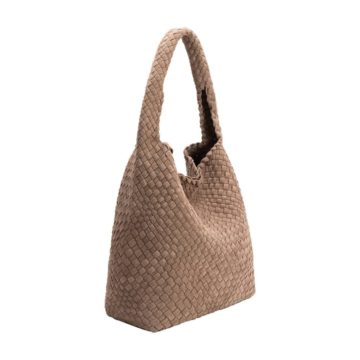Johanna Clay Schultertasche aus recyceltem veganem Veloursleder