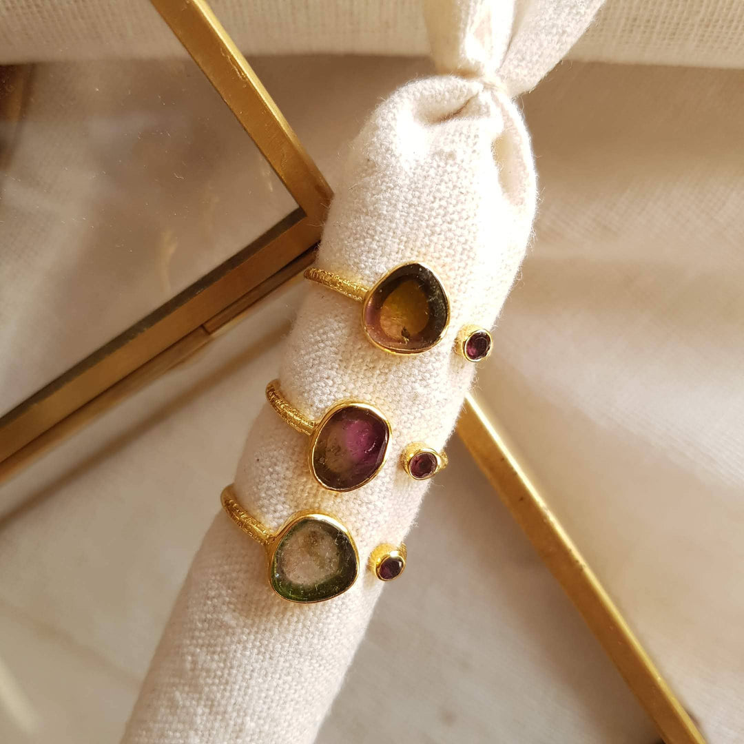 Deva Ring mit Melonenturmalin
