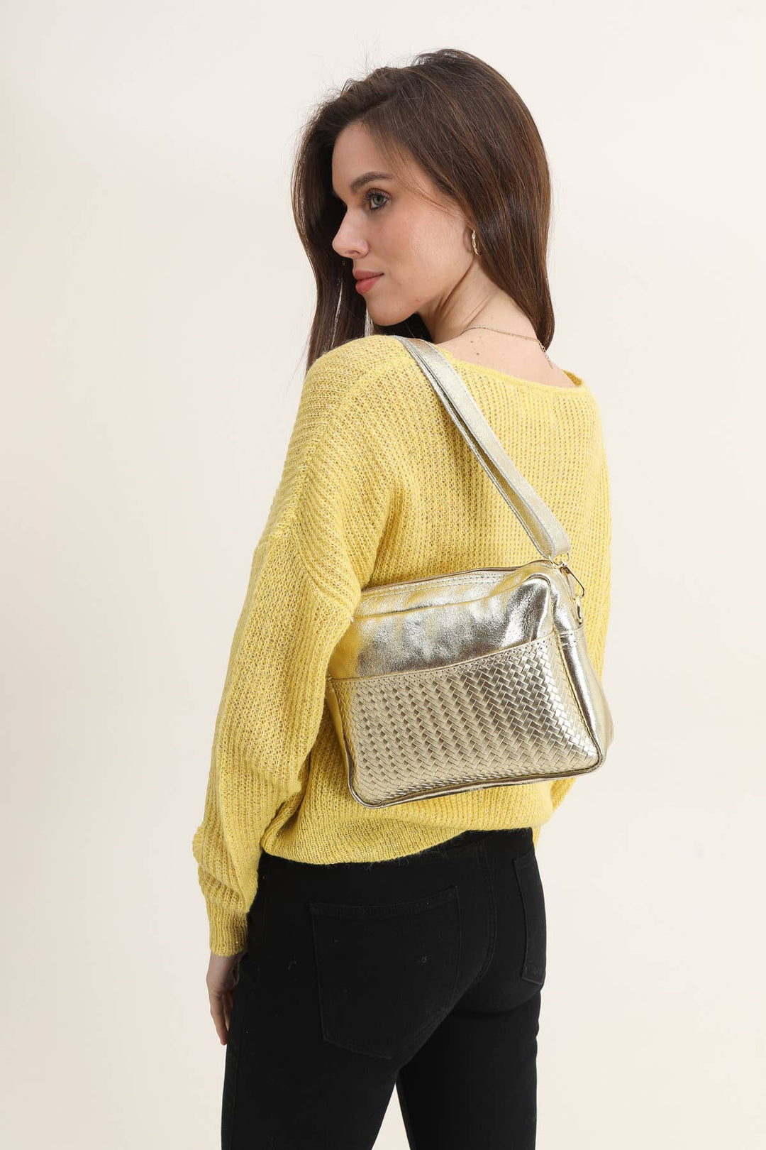 Tea Ledertasche Silber