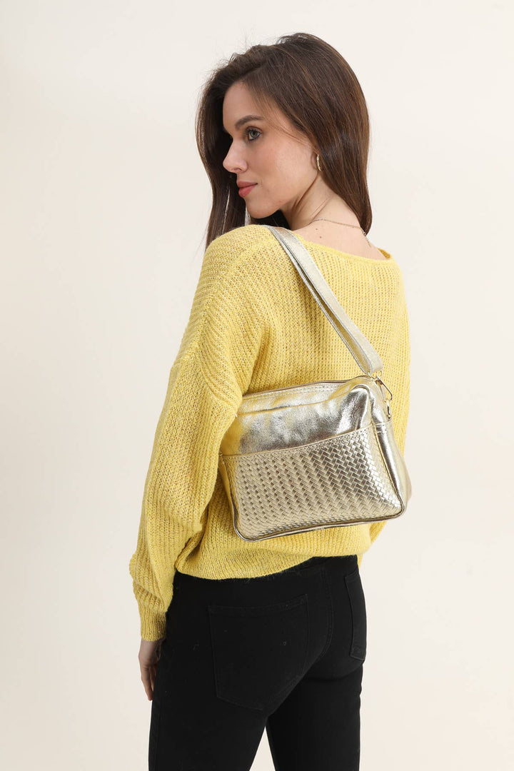 Tea Ledertasche Silber