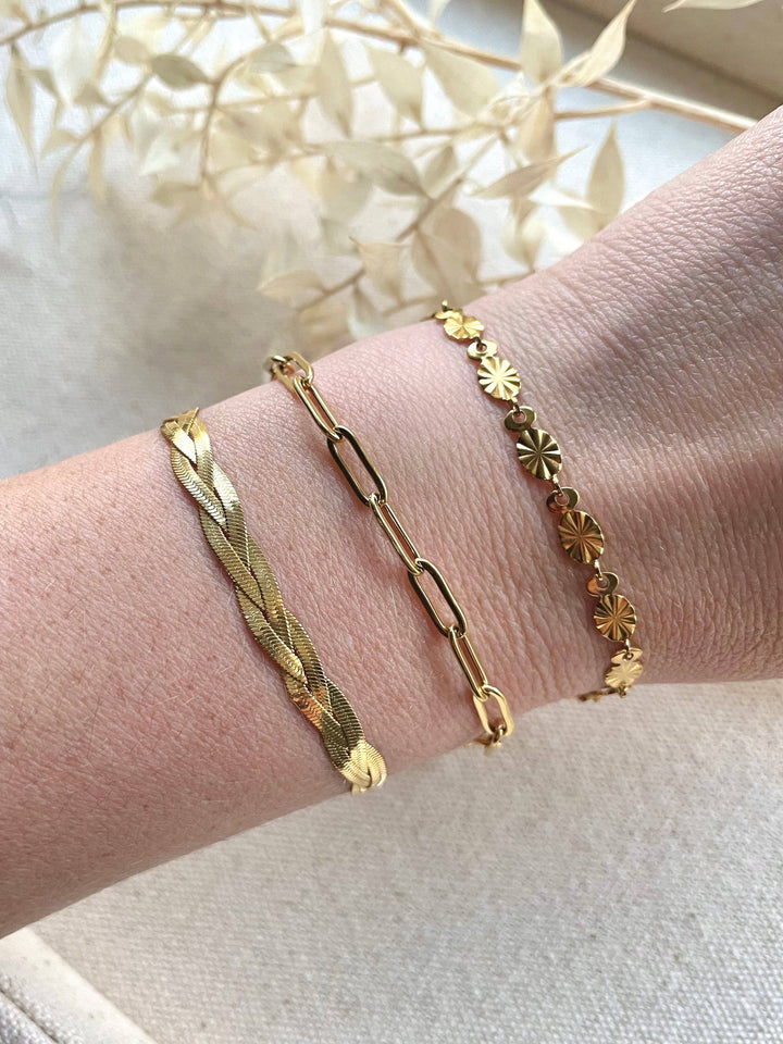 Ovales Sunburst-Kettenarmband