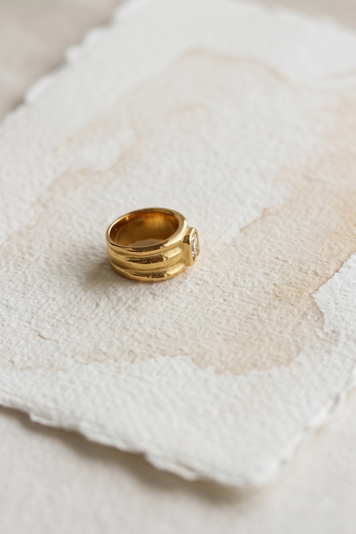 Statement-Ring mit Zirkonia