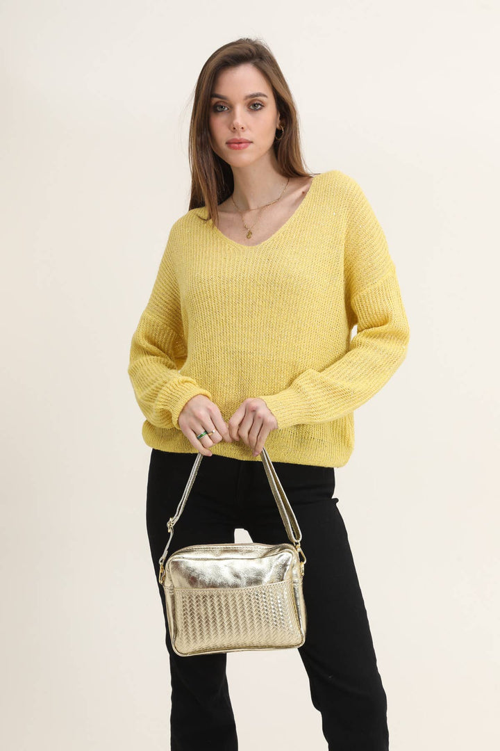 Tea Ledertasche Silber
