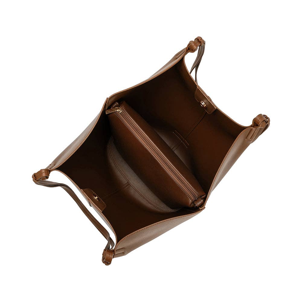 Lydia Saddle recycelte vegane Schultertasche
