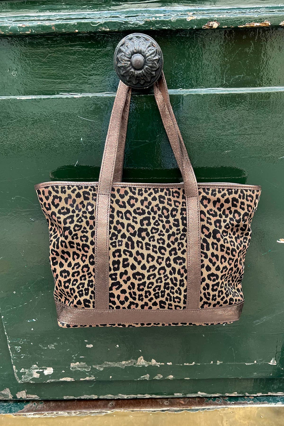 SATINE LEOPARD Bag - 4133B: Taupe