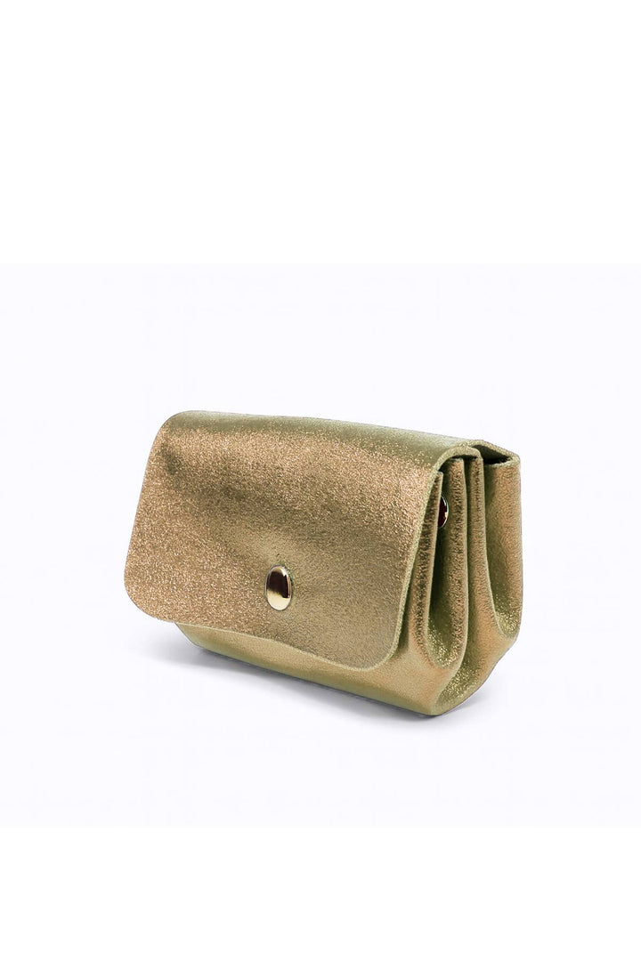 Leni small leather wallet gold