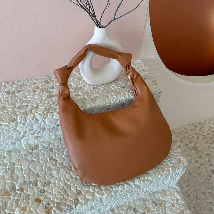 Melia Bianco Stella Black XL recycelte vegane Schultertasche