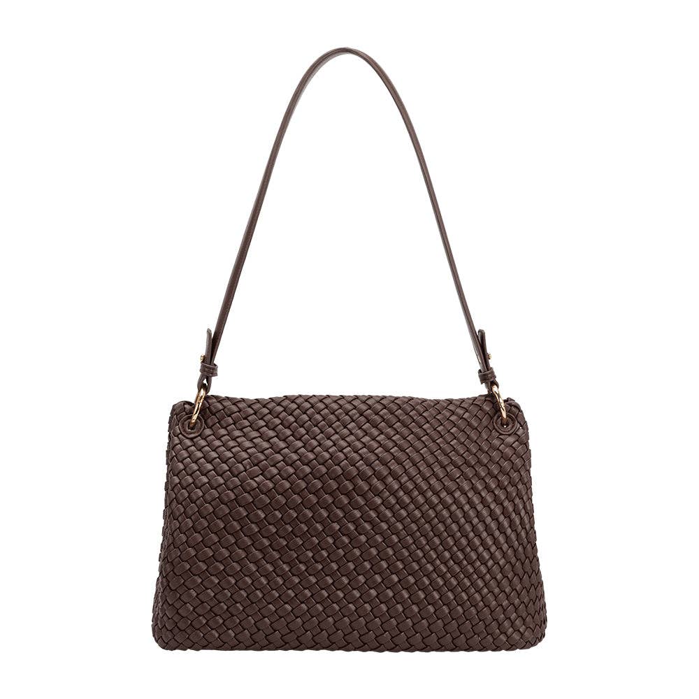 Melie Bianco Natalia Espresso recycelte vegane Schultertasche