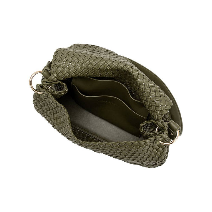 Melie Bianco  Natalia Olive recycelte vegane Schultertasche