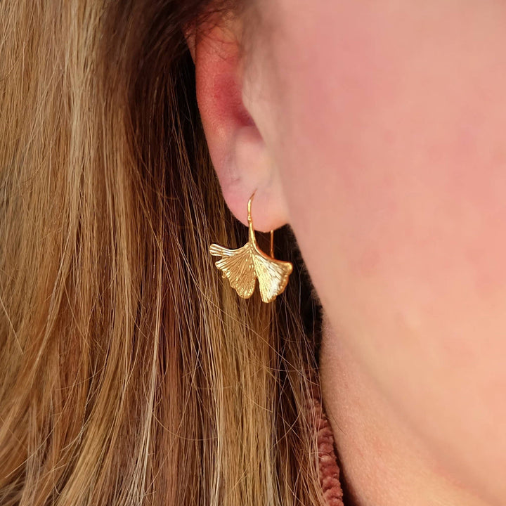 Ginkgo Boho Statement Earrings