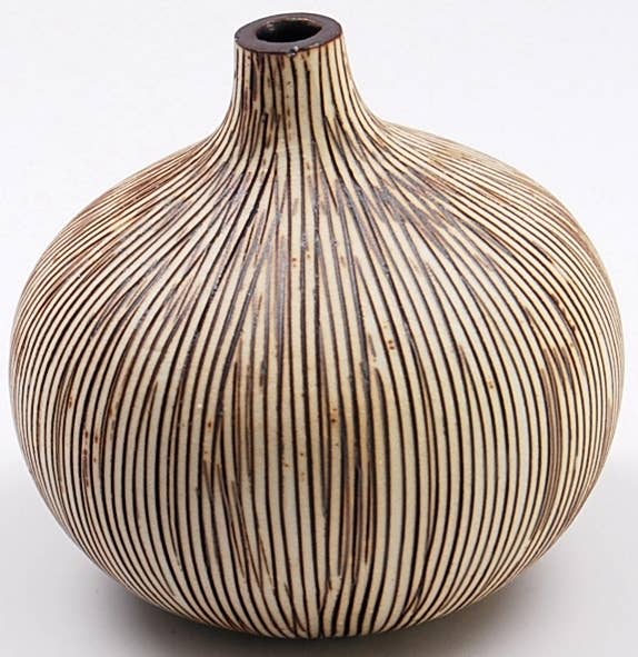 Small Sand Knospenvase aus Porzellankeramik