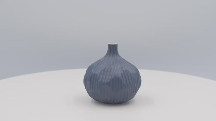 Mini Midnight Blue Knospenvase aus Porzellankeramik