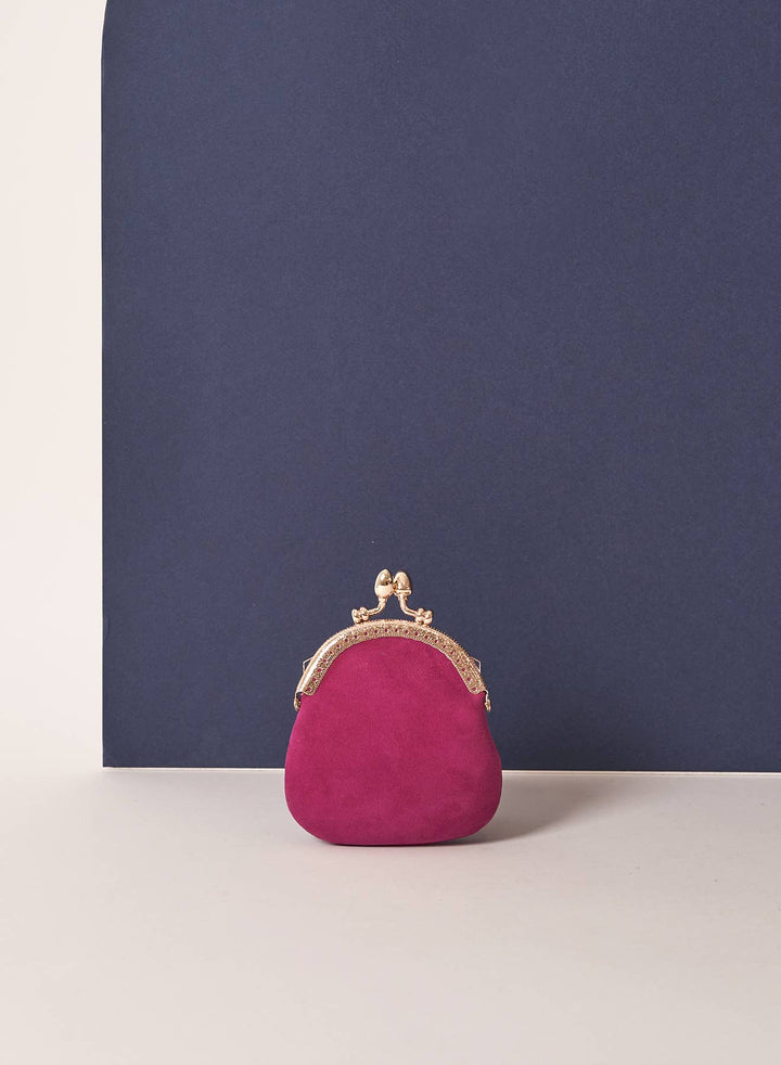 Maggie Velours Fuchsia Geldbörse