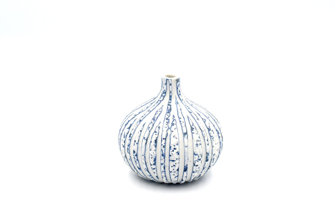 Mini Blue Water Knospenvase aus Porzellankeramik