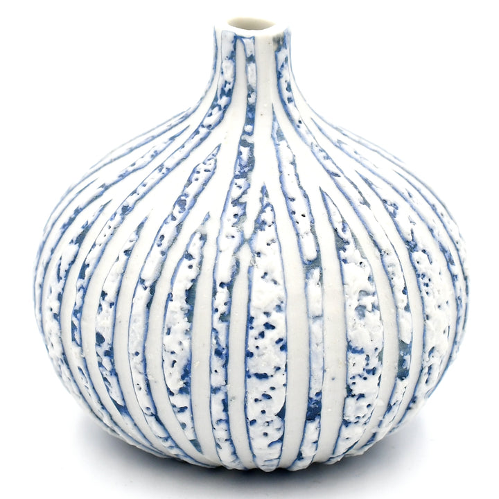 Mini Blue Water Knospenvase aus Porzellankeramik