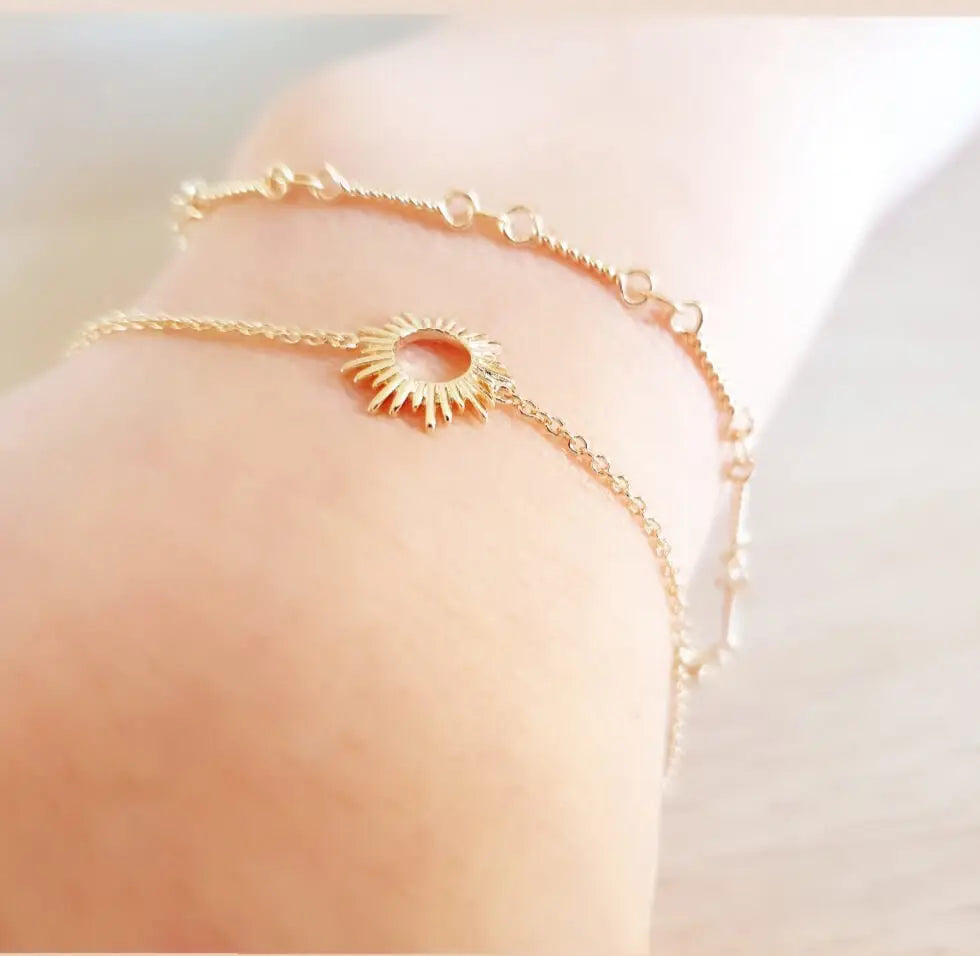 Vergoldetes „Sonnen“ -Armband