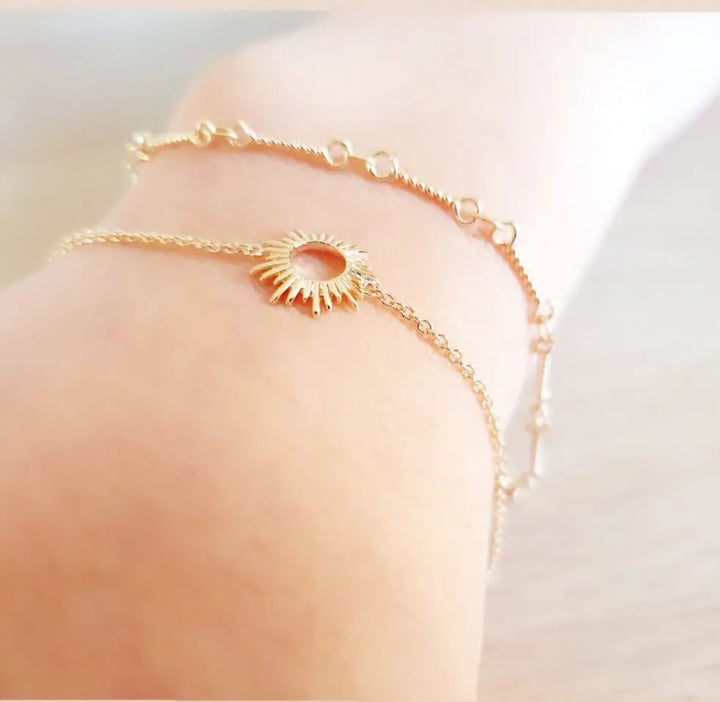 Vergoldetes „Sonnen“ -Armband