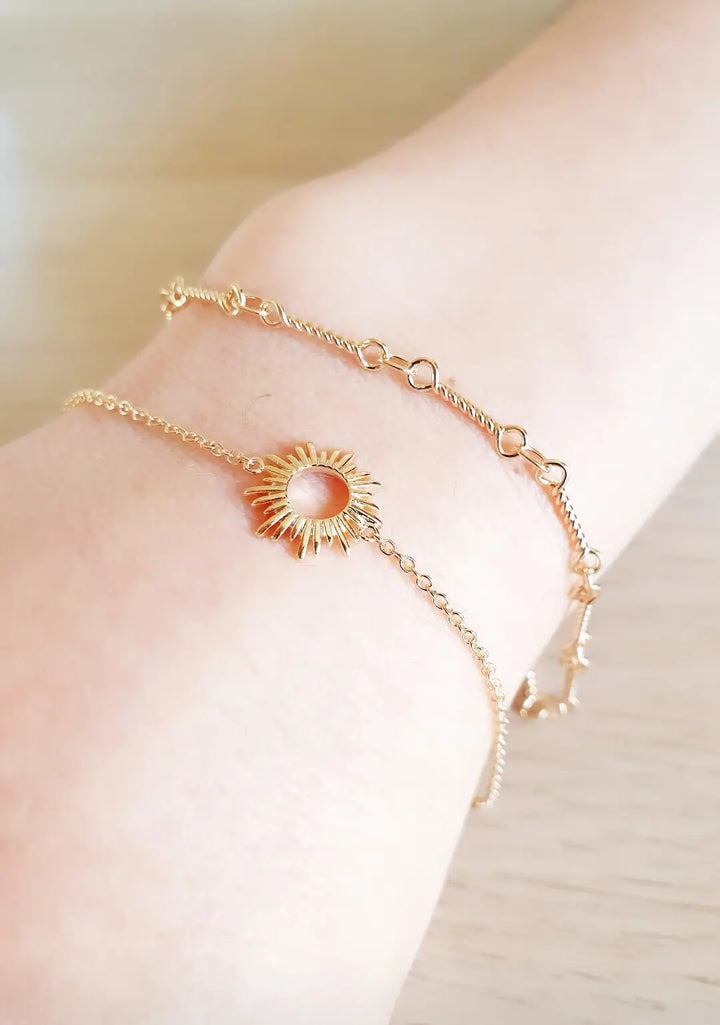 Vergoldetes „Sonnen“ -Armband
